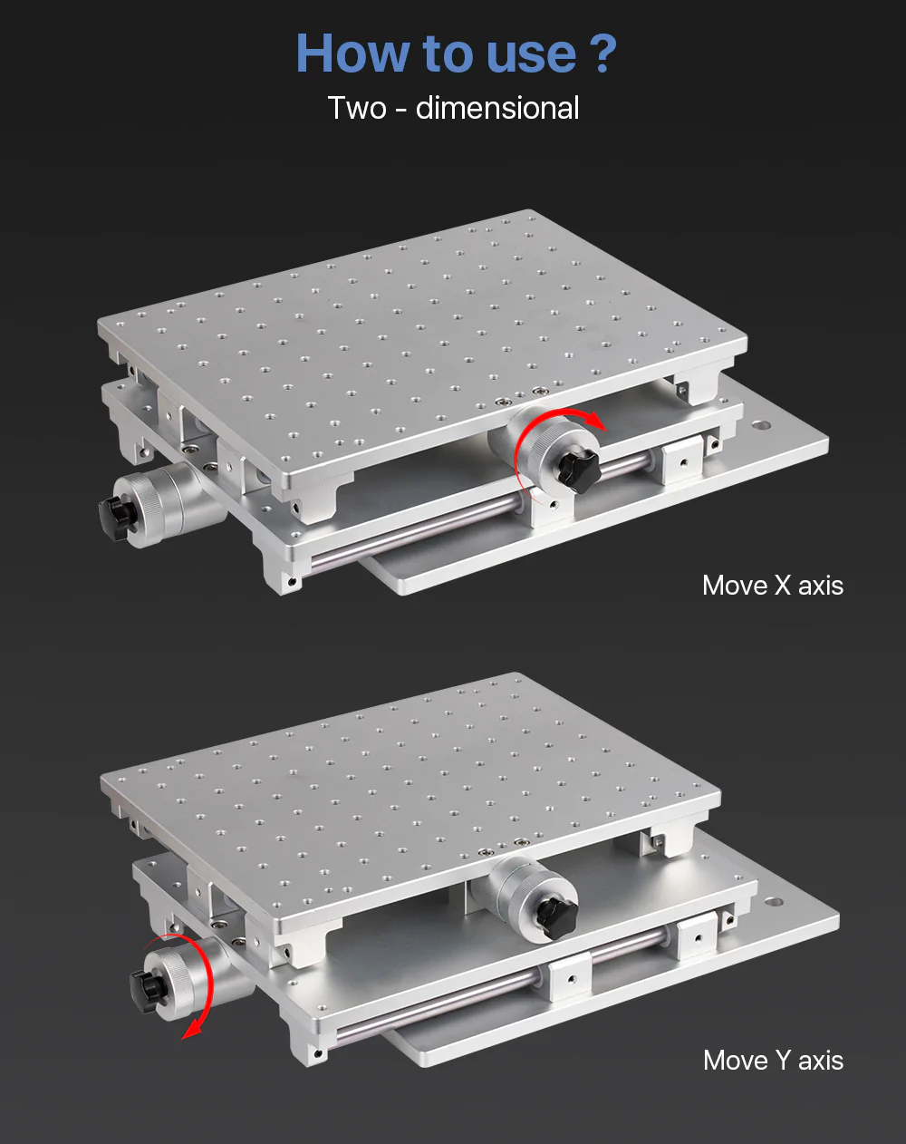 2-Axis Adjustable Moving Work Table