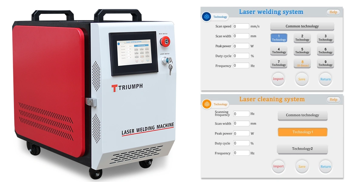 Air-Cooling Handheld Laser Welding Cleaning System