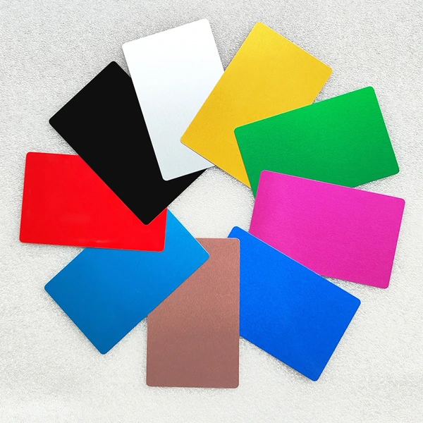 Blank Anodized Aluminum Business Cards