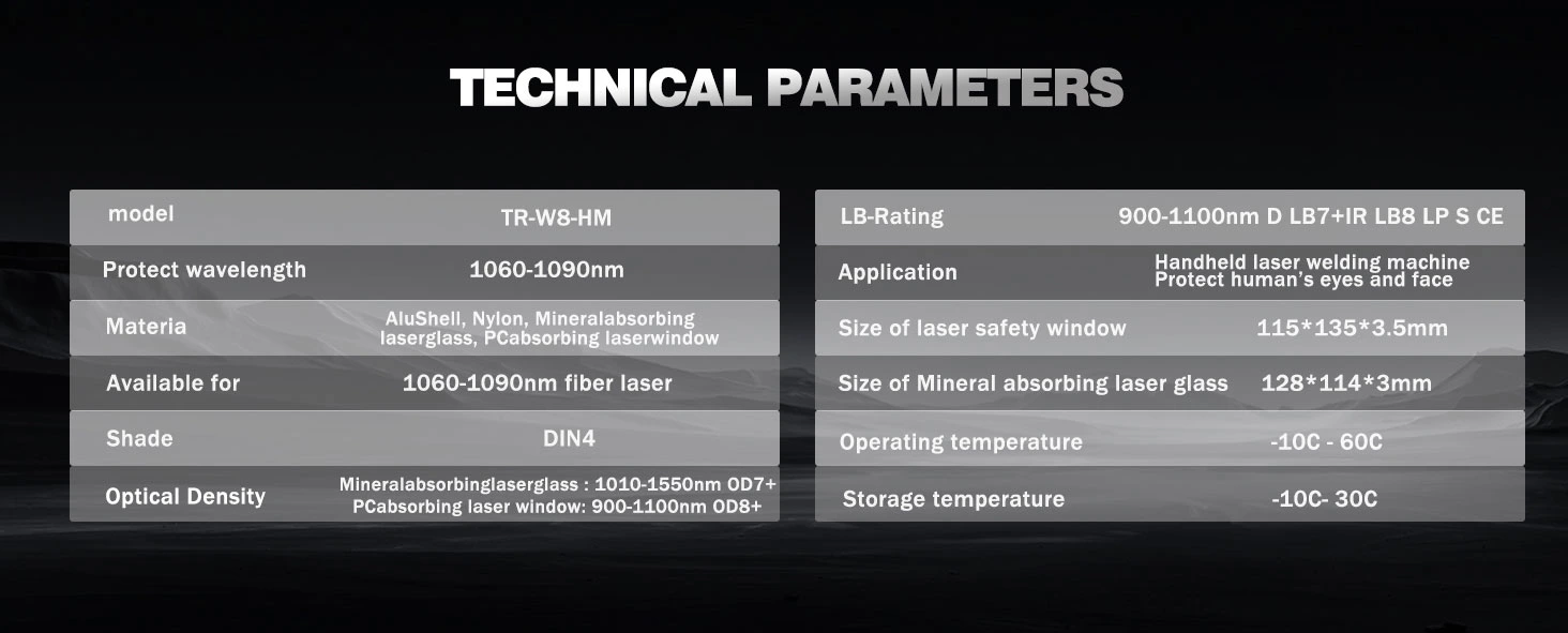 Laser Safety Welding Helmet W8-HM