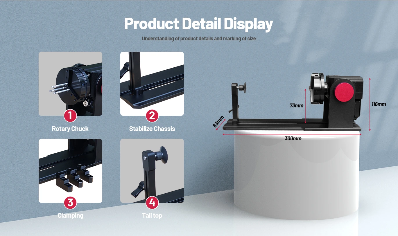 Rotary Roller Engraving Kit for Laser Engraver (3) Rotary Roller Engraving Kit for Laser Engraver (3)