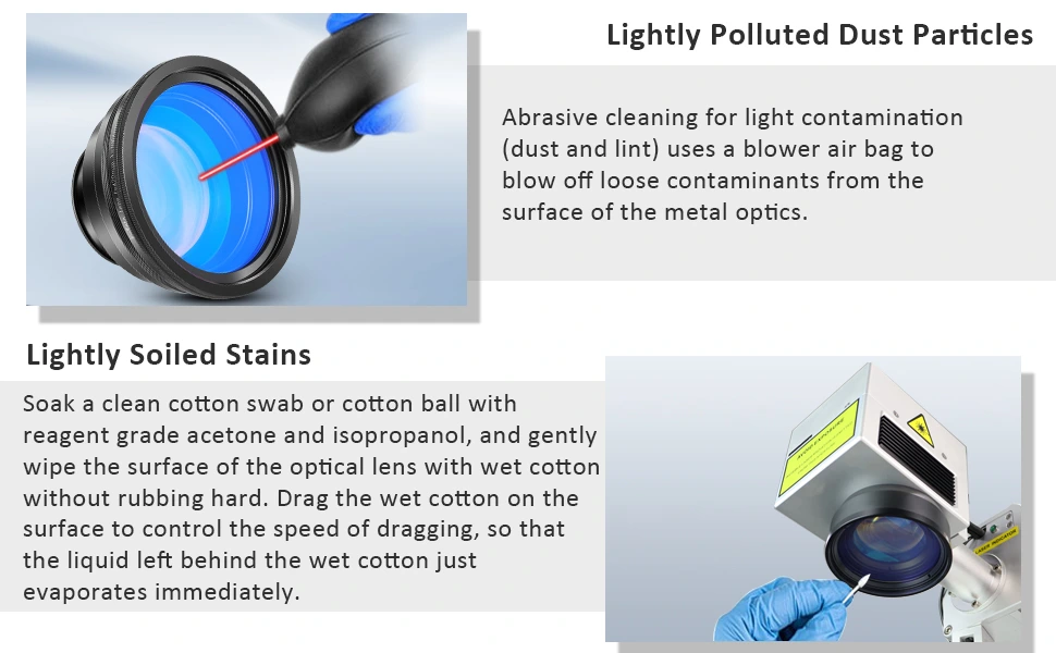 how to cleaning f theta lens