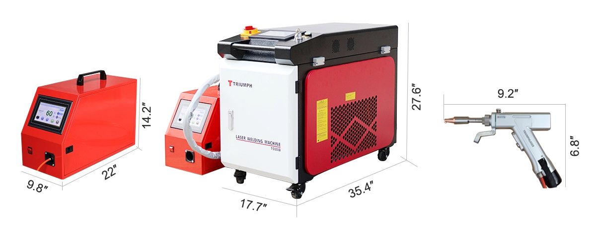 triumph laser welding machine size