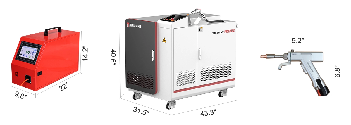 triumph modern Series laser welding machine size