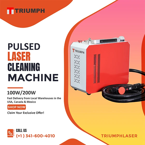 triumph pulsed laser cleaning machine, portable laser rust removal machine